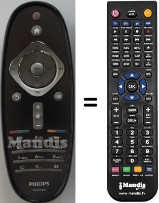 Gleichwertige Fernbedienung Philips 32PFL6505H / 12