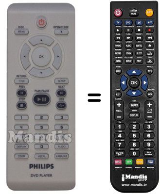 Telecomando equivalente Philips DVP5980
