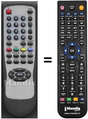 Telecomando equivalente RC-PT2007