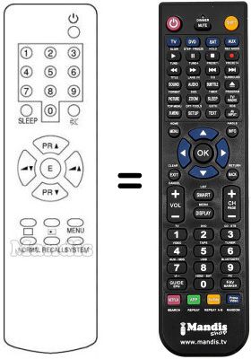Replacement remote control Hitachi CP1411R