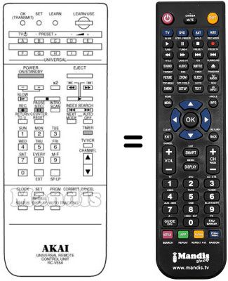 Telecomando equivalente RC-V55A
