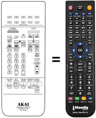 Telecomando equivalente RC-V74A
