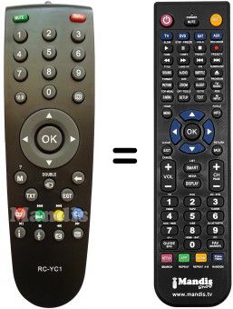 Replacement remote control Grundig 32GLX4000 Replacement remote control Grundig 32GLX4000