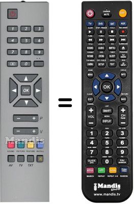 Gleichwertige Fernbedienung RC1241 Gleichwertige Fernbedienung RC1241