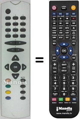 Télécommande équivalente Techwood CRTS821RF