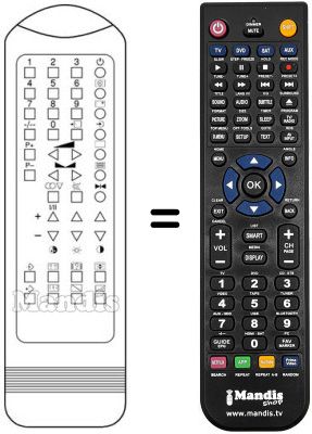 Replacement remote control RC1255
