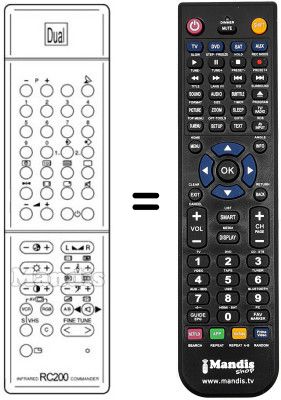 Replacement remote control RC200