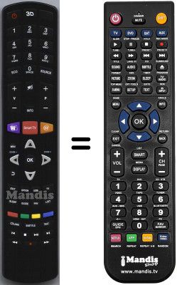 Gleichwertige Fernbedienung Thomson 42 FU 5553