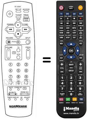 Replacement remote control Hitachi RC3204X