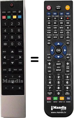 Télécommande équivalente Toshiba RC3910 Télécommande équivalente Toshiba RC3910