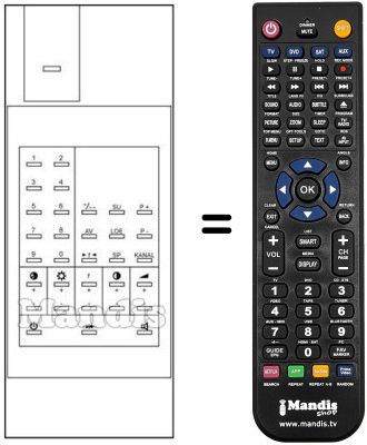 Gleichwertige Fernbedienung RCS9085 Gleichwertige Fernbedienung RCS9085