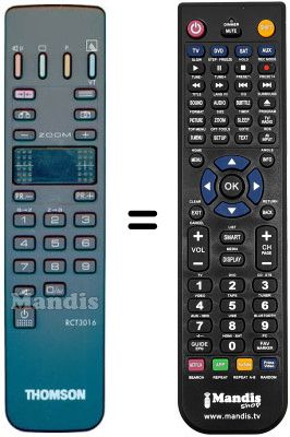 Télécommande équivalente RCT3016 Télécommande équivalente RCT3016