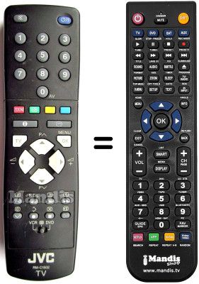 Replacement remote control JVC RM-C1502B-2C