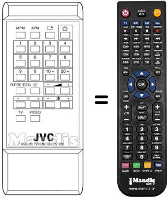 Télécommande équivalente JVC RM-C408F