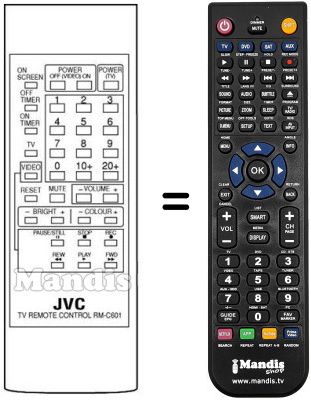 Télécommande équivalente JVC RM-C620