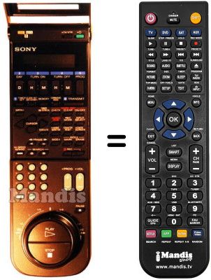 Replacement remote control Sony SLV-615VP Replacement remote control Sony SLV-615VP