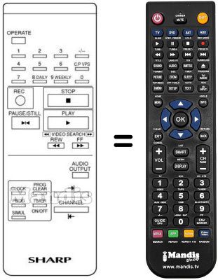 Telecomando equivalente Sharp RRMCG0230GESA