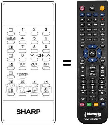 Replacement remote control RRMCG0483CESB