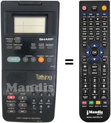 Télécommande équivalente Sharp VC-TS313RM