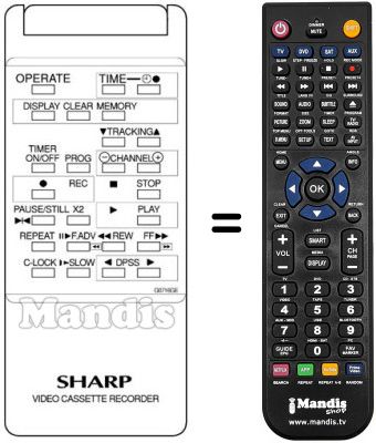 Replacement remote control RRMCG0716GE