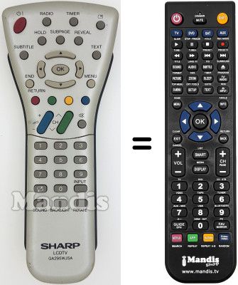 Gleichwertige Fernbedienung GA295WJSA