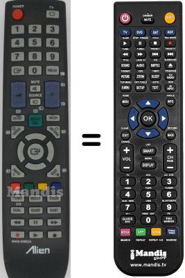 Télécommande équivalente Samsung LE46B620R3W/QUA Télécommande équivalente Samsung LE46B620R3W/QUA