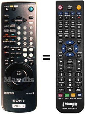 Replacement remote control Sony SLV-E830VC2 Replacement remote control Sony SLV-E830VC2