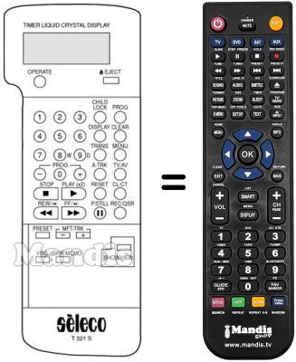 Telecomando equivalente REMCON975 Telecomando equivalente REMCON975
