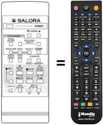 Télécommande équivalente Salora SV8720