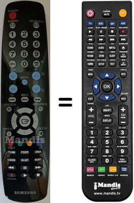 Télécommande équivalente Samsung LE37A569P4W/XXE Télécommande équivalente Samsung LE37A569P4W/XXE