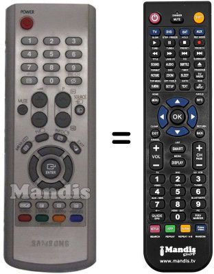 Gleichwertige Fernbedienung Samsung LE37R83B Gleichwertige Fernbedienung Samsung LE37R83B