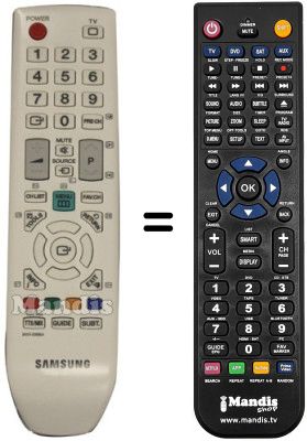 Gleichwertige Fernbedienung Samsung BN59-00886A Gleichwertige Fernbedienung Samsung BN59-00886A