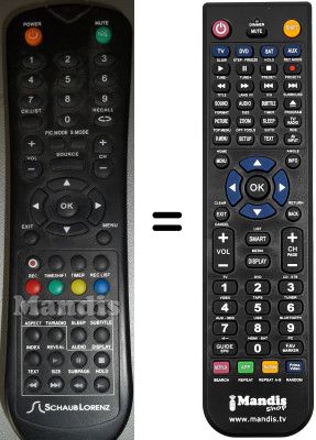 Gleichwertige Fernbedienung Schaub Lorenz LD195-D13HB