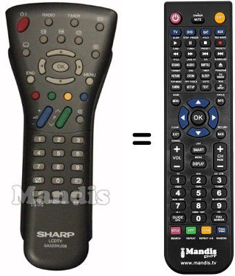 Gleichwertige Fernbedienung GA323WJSB