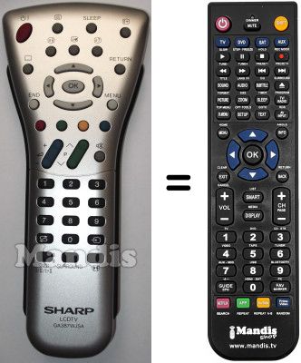 Replacement remote control Sharp LC37P50E