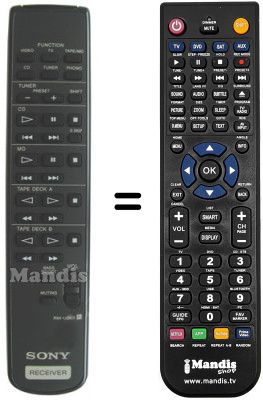 Replacement remote control Sony STRDE205 Replacement remote control Sony STRDE205