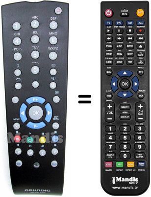Replacement remote control Grundig 32-6832 DVB-T Replacement remote control Grundig 32-6832 DVB-T