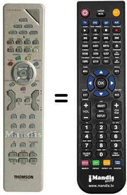 Replacement remote control Thomson DTH8550E-VCR-DVD-HDD