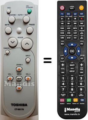 Telecomando equivalente Toshiba TLP-T70M Telecomando equivalente Toshiba TLP-T70M