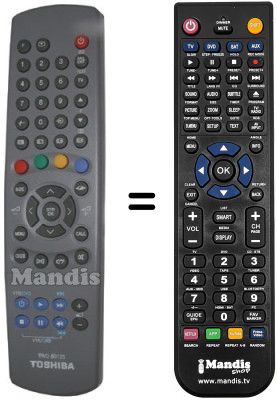 Replacement remote control Toshiba 23306176 Replacement remote control Toshiba 23306176