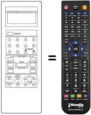 Telecomando equivalente Amstrad VCR4700