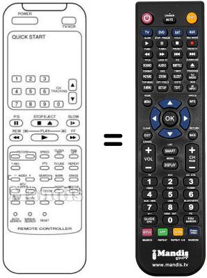 Replacement remote control REMCON687