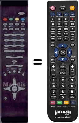 Gleichwertige Fernbedienung Oki V22D-PH