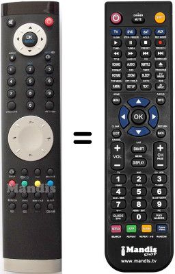 Télécommande équivalente Acoustic Solutions LCD W22DVD95FW