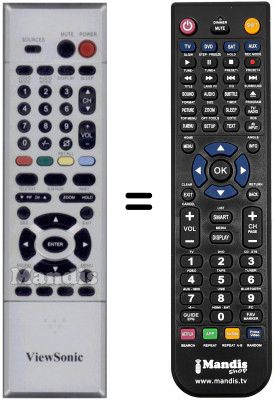 Télécommande équivalente Viewsonic N4060W