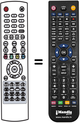 Gleichwertige Fernbedienung Targa VISIONARYLT3220