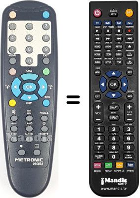 Telecomando equivalente Metronic ZAP BOX PLUG-IN2