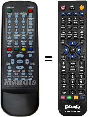 Telecomando equivalente AUDIOLA DVX 2264D USB REC