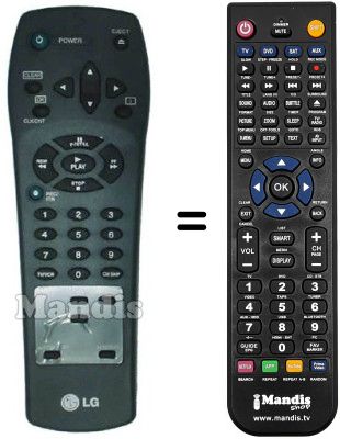 Replacement remote control LG REMCON025