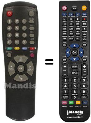 Replacement remote control Samsung DSR9400 Replacement remote control Samsung DSR9400